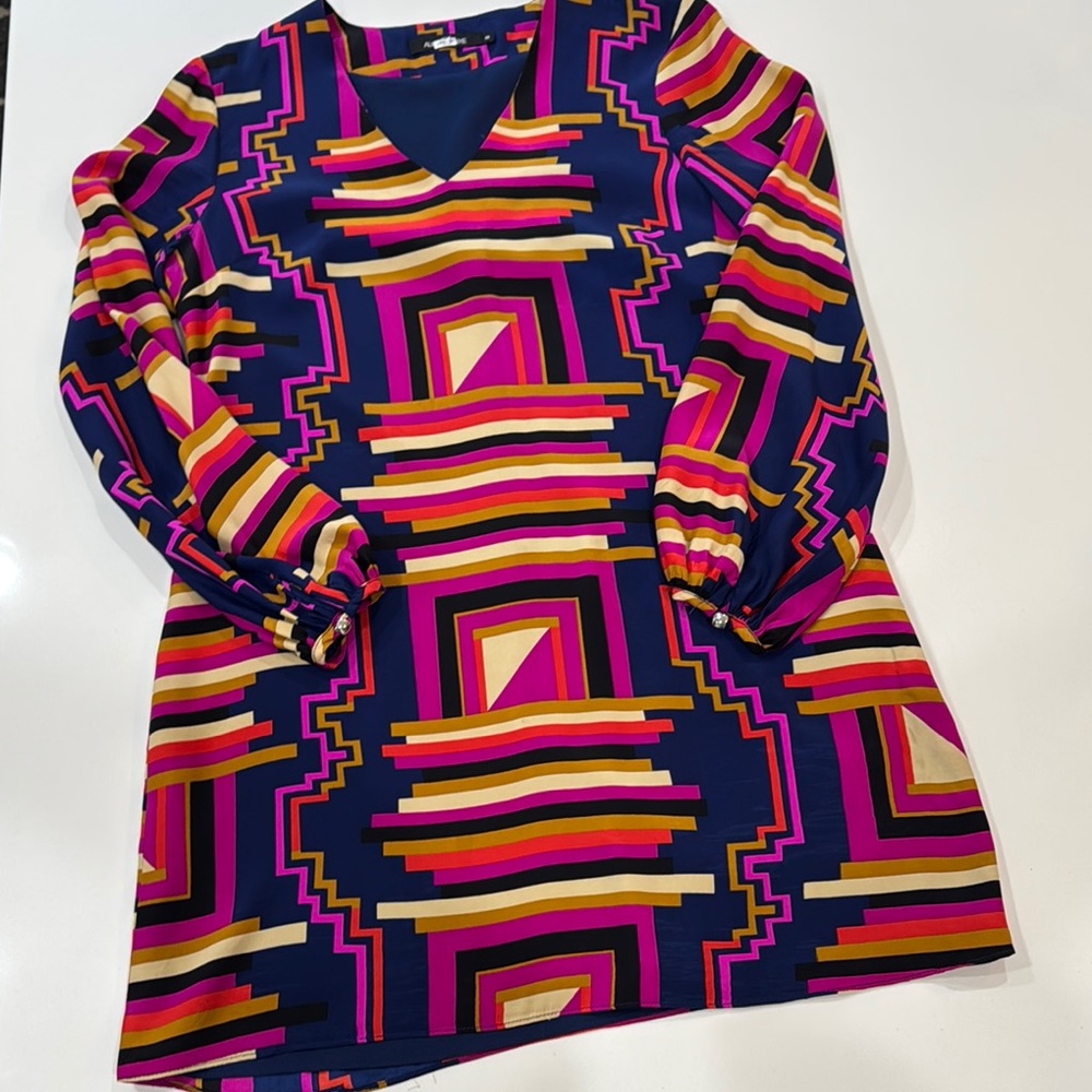 Alice & Trixie Blue and Pink Geometric Dress